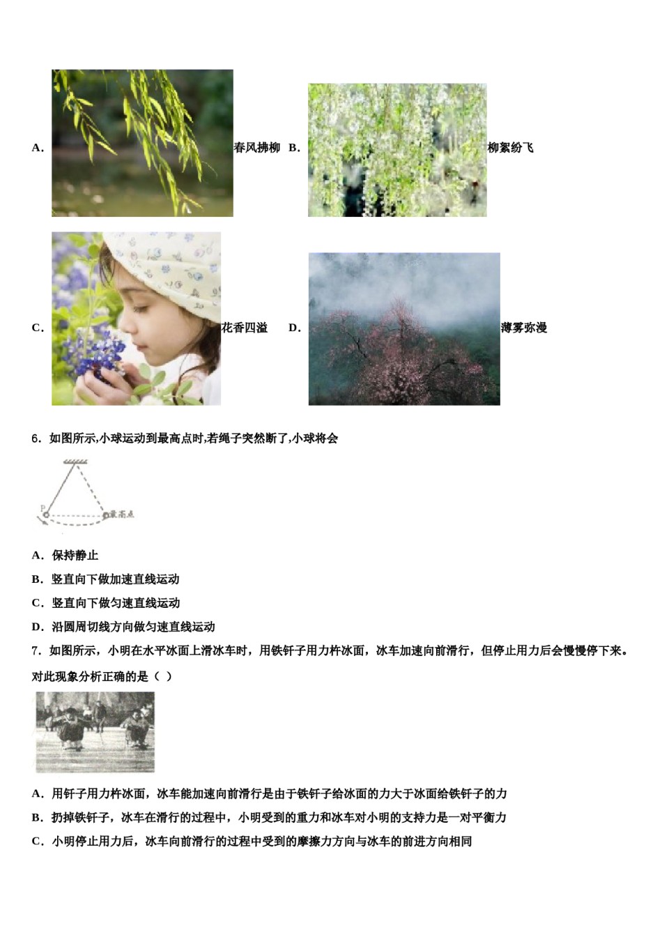 江苏省兴化市顾庄区四校2023-2024学年八年级物理第二学期期末质量检测模拟试题含解析.doc_第2页