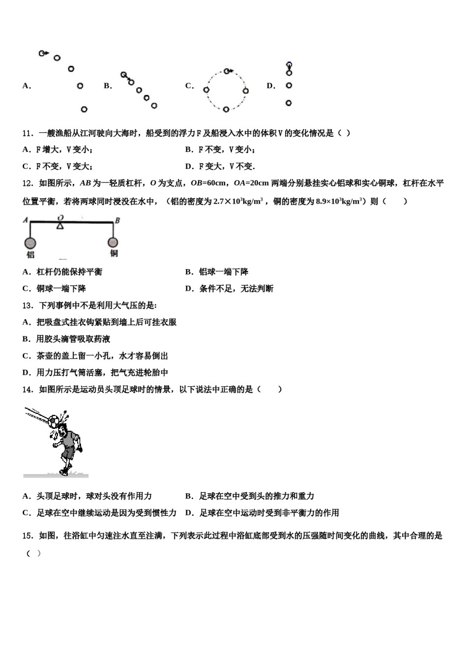 江苏省如皋市常青初级中学2023-2024学年物理八下期末统考模拟试题含解析.doc_第3页