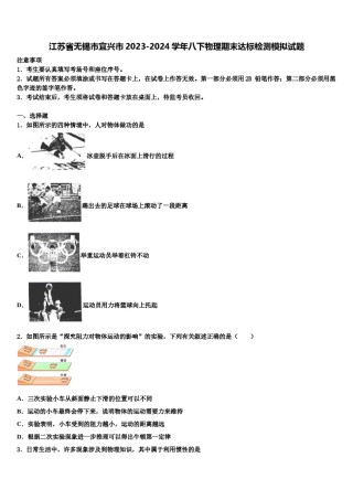 江苏省无锡市宜兴市2023-2024学年八下物理期末达标检测模拟试题含解析.doc