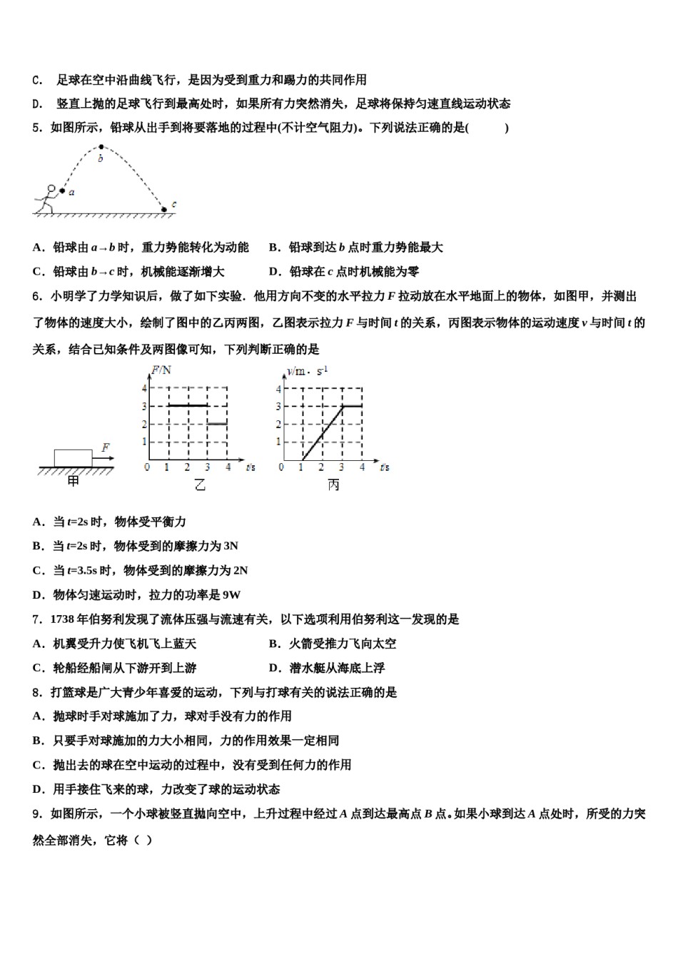 江苏省盐城市大丰区实验初级中学2023-2024学年八年级物理第二学期期末经典模拟试题含解析.doc_第2页
