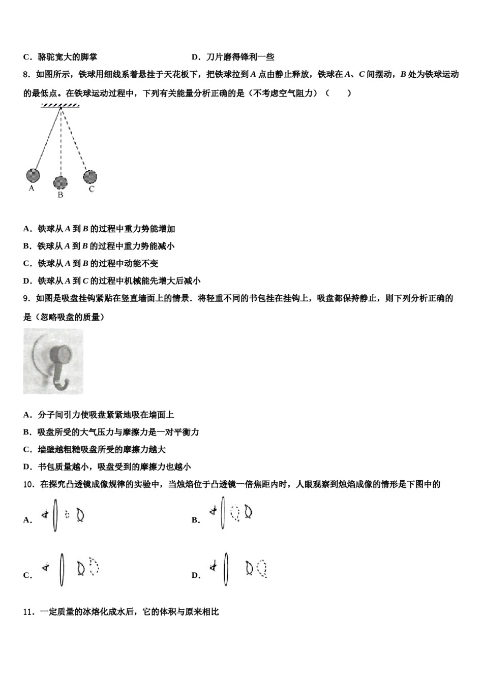 江苏省苏州市吴江区青云中学2023-2024学年物理八下期末统考模拟试题含解析.doc_第3页