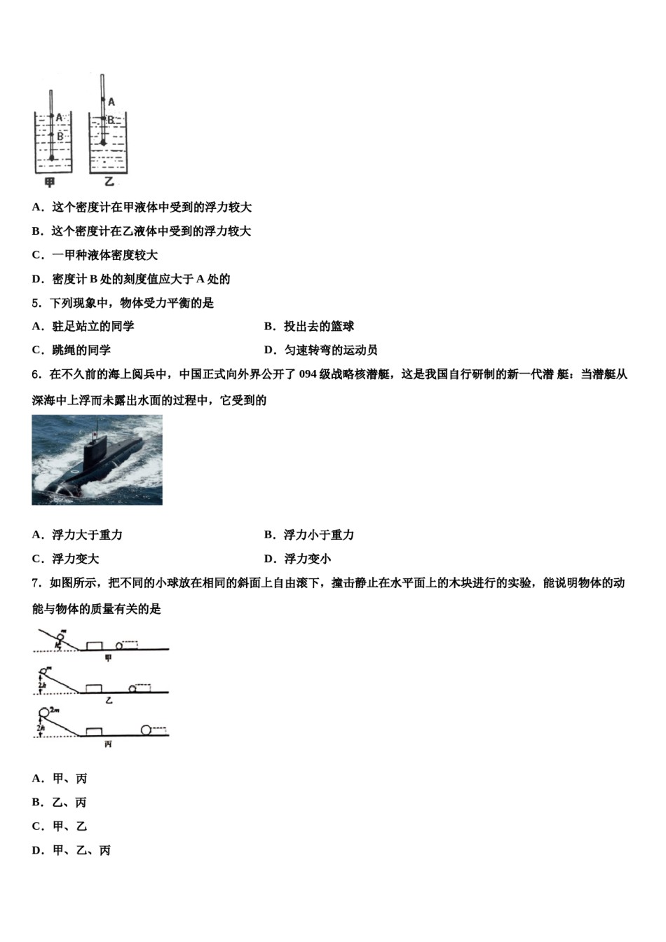 江西省丰城市2024届八年级物理第二学期期末质量检测试题含解析.doc_第2页