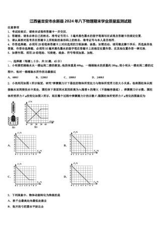 江西省吉安市永新县2024年八下物理期末学业质量监测试题含解析.doc