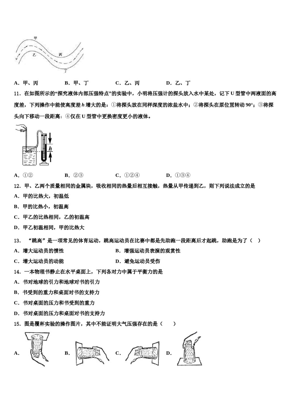河北省石家庄市43中学2024年八下物理期末经典试题含解析.doc_第3页