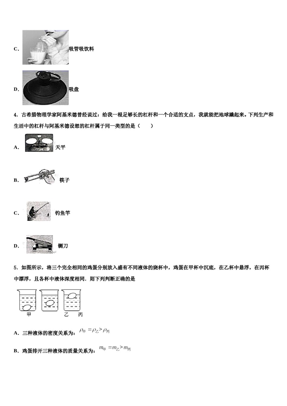 河北省石家庄市新乐市2024年八年级物理第二学期期末预测试题含解析.doc_第2页