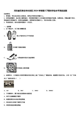 河北省石家庄市长安区2024年物理八下期末学业水平测试试题含解析.doc