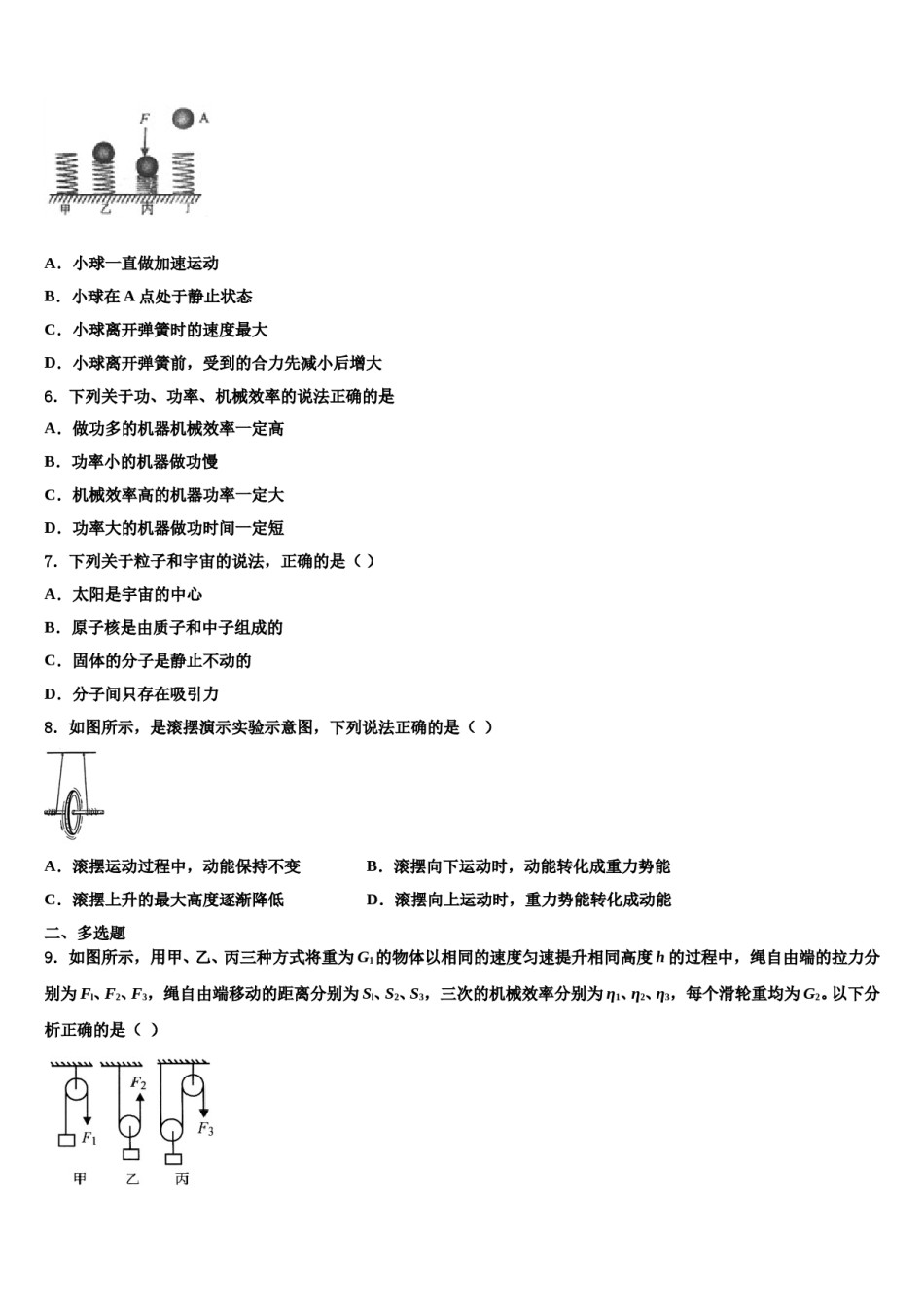 河北省石家庄康福外国语学校2024届八年级物理第二学期期末检测模拟试题含解析.doc_第2页