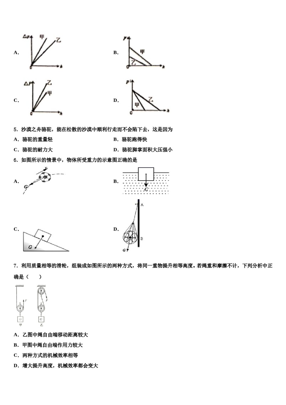 河北省秦皇岛市2024届八下物理期末考试试题含解析.doc_第2页