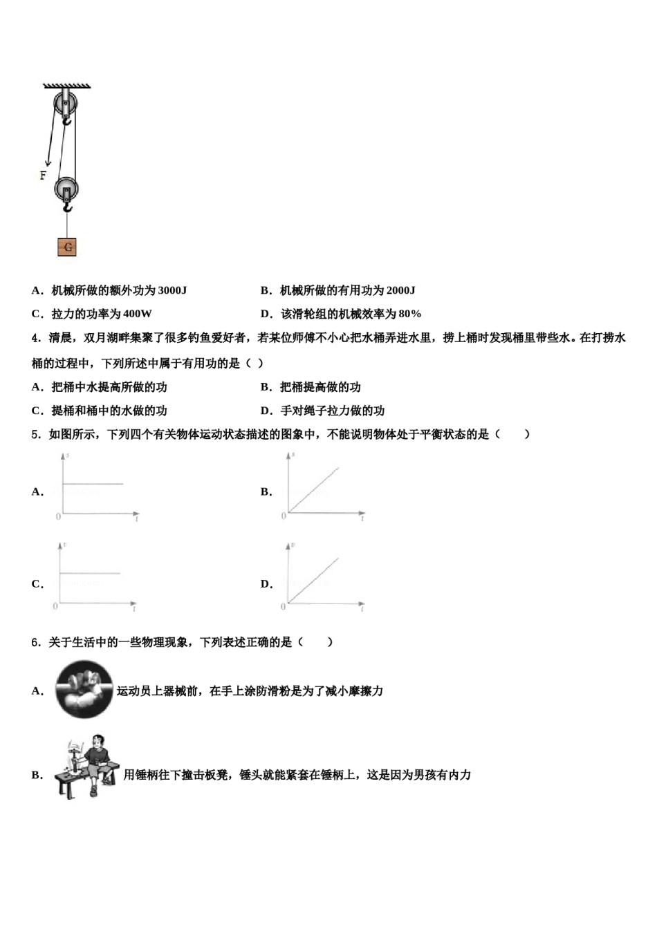 河北省邯郸市馆陶县2024年八下物理期末质量跟踪监视试题含解析.doc_第2页