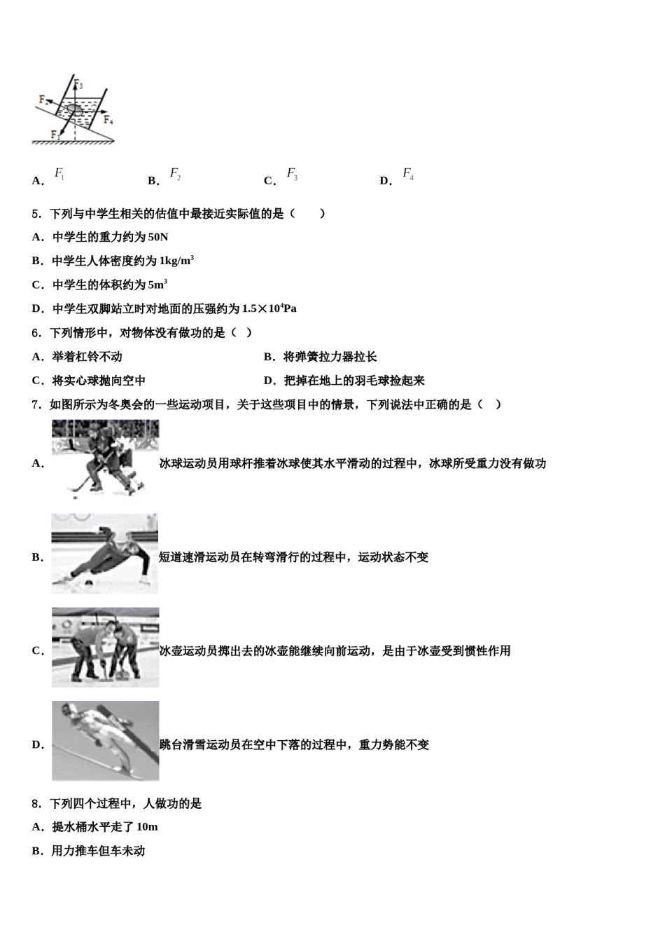 河南省南阳市桐柏县2024年八下物理期末预测试题含解析.doc_第2页