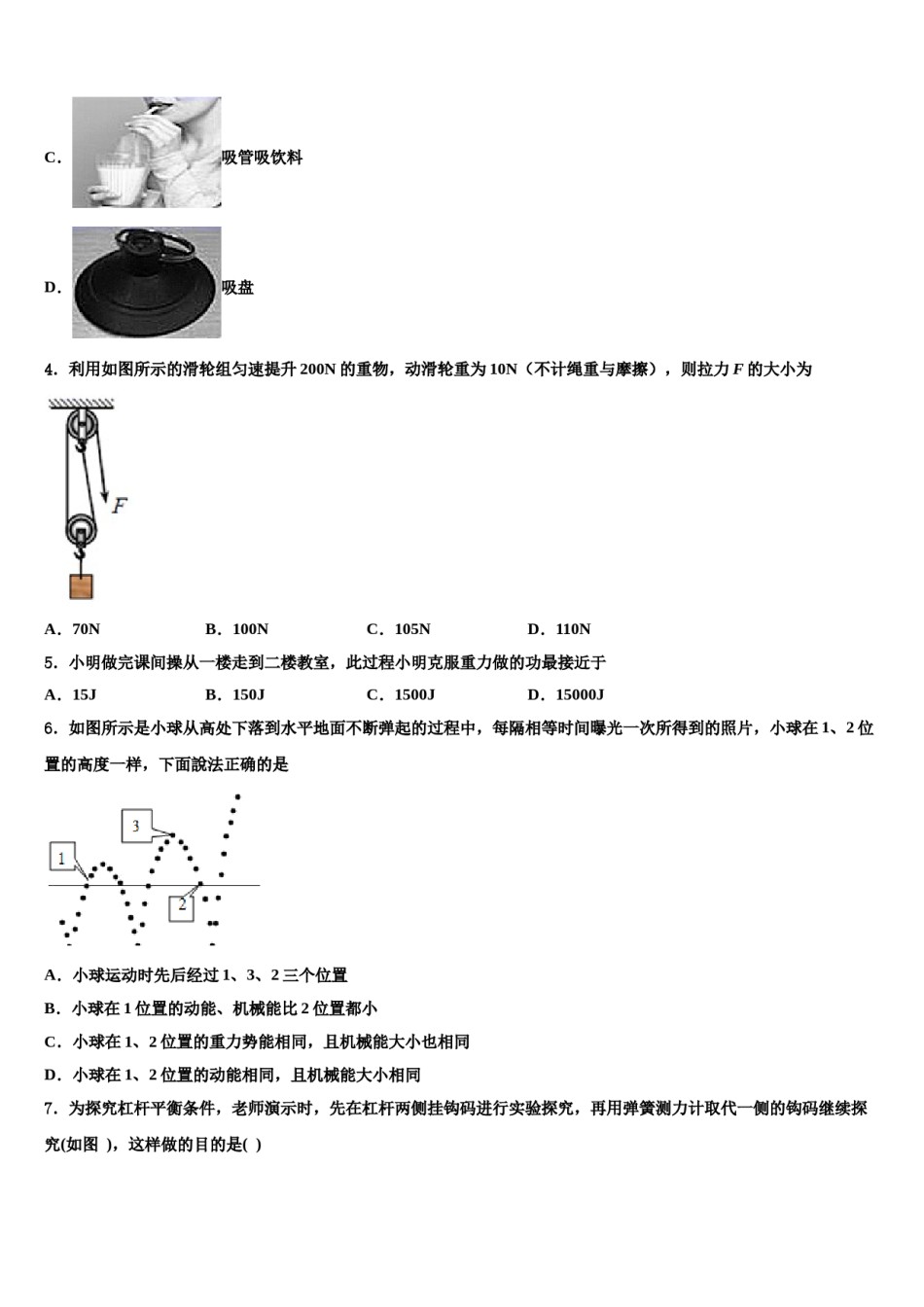 河南省平顶山市42中学2024年物理八下期末达标检测模拟试题含解析.doc_第2页