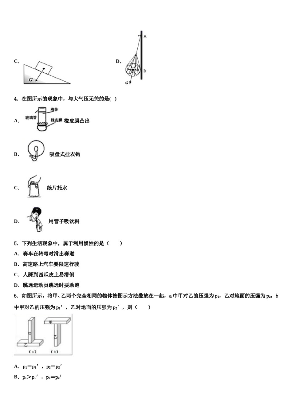 河南省新乡市封丘县2024届物理八下期末复习检测试题含解析.doc_第2页