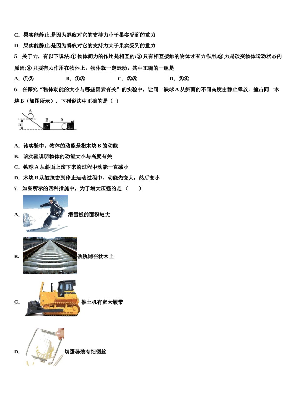 河南省汤阴县2024届物理八下期末经典模拟试题含解析.doc_第2页