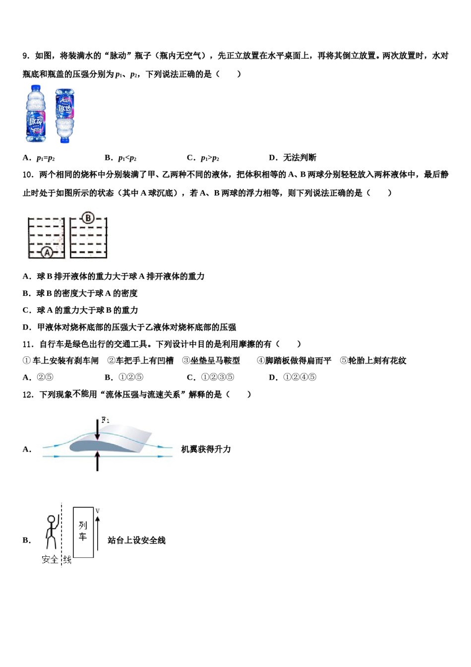 河南省洛阳李村一中学2024届物理八下期末质量跟踪监视模拟试题含解析.doc_第3页