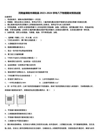 河南省濮阳市濮阳县2023-2024学年八下物理期末预测试题含解析.doc