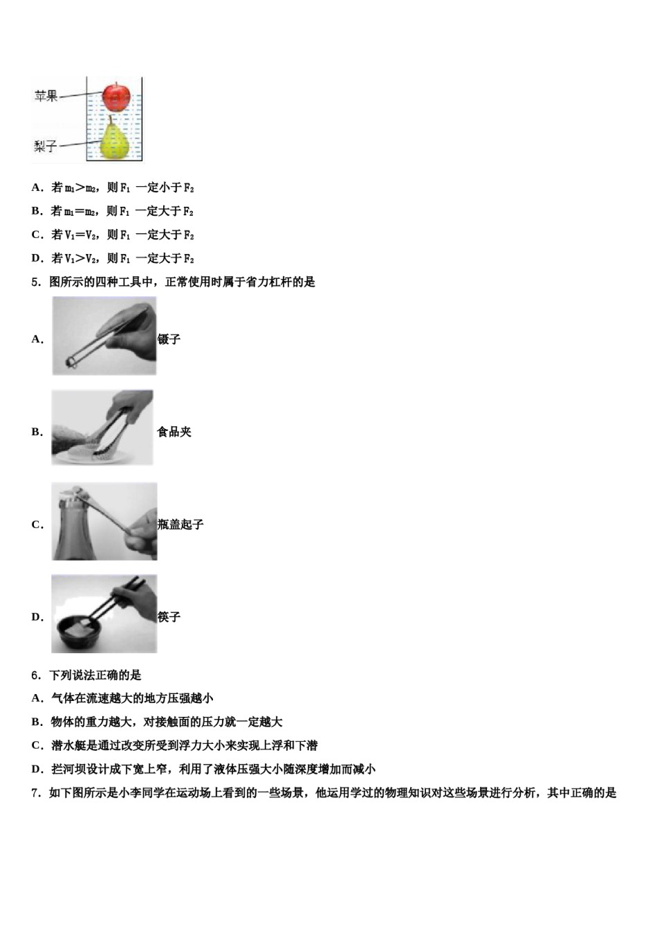 浙江省嘉兴市海盐县2023-2024学年物理八下期末学业质量监测模拟试题含解析.doc_第2页