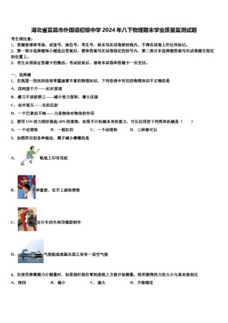 湖北省宜昌市外国语初级中学2024年八下物理期末学业质量监测试题含解析.doc