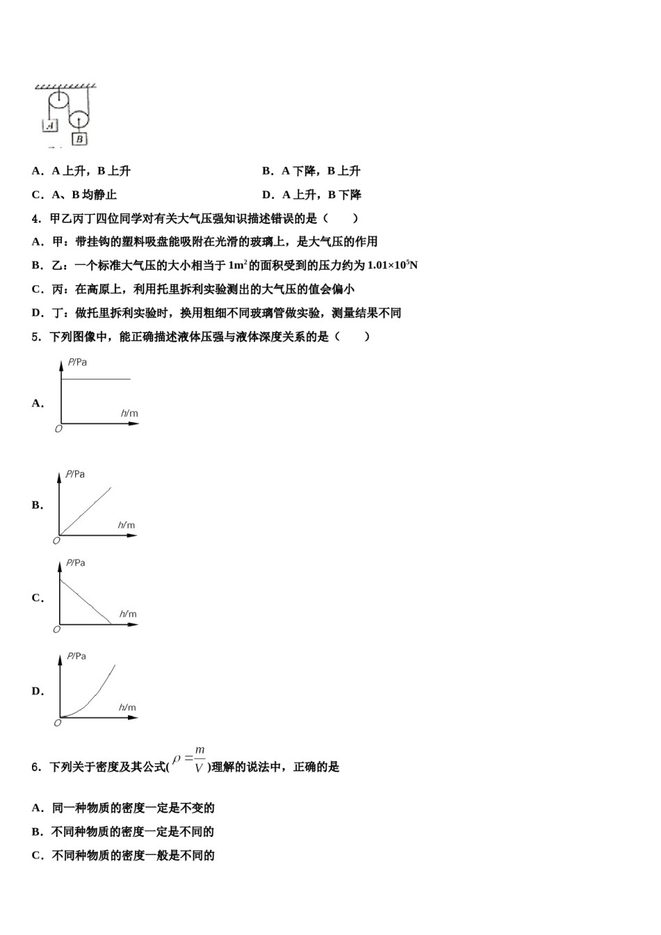 湖北省枣阳市第五中学2023-2024学年八下物理期末考试试题含解析.doc_第2页