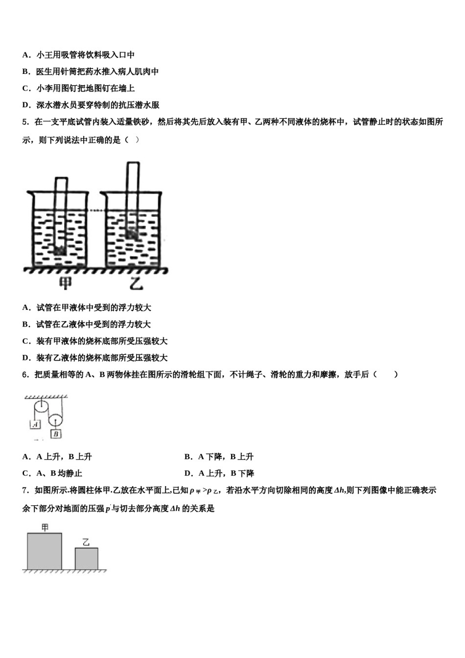 湖北省罗田县2023-2024学年八年级物理第二学期期末考试试题含解析.doc_第2页