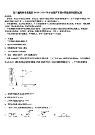 湖北省荆州市监利县2023-2024学年物理八下期末质量跟踪监视试题含解析.doc