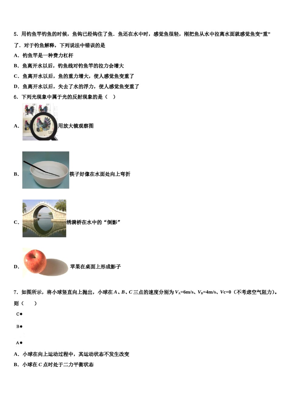 湖北省襄阳市襄州区2024年物理八下期末质量检测试题含解析.doc_第2页