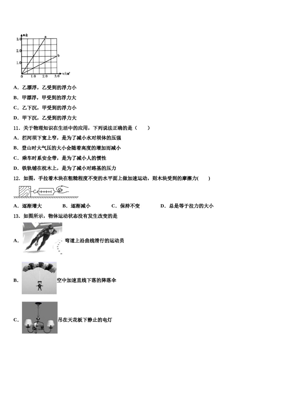 湖北省黄石大冶市2024年八年级物理第二学期期末经典试题含解析.doc_第3页