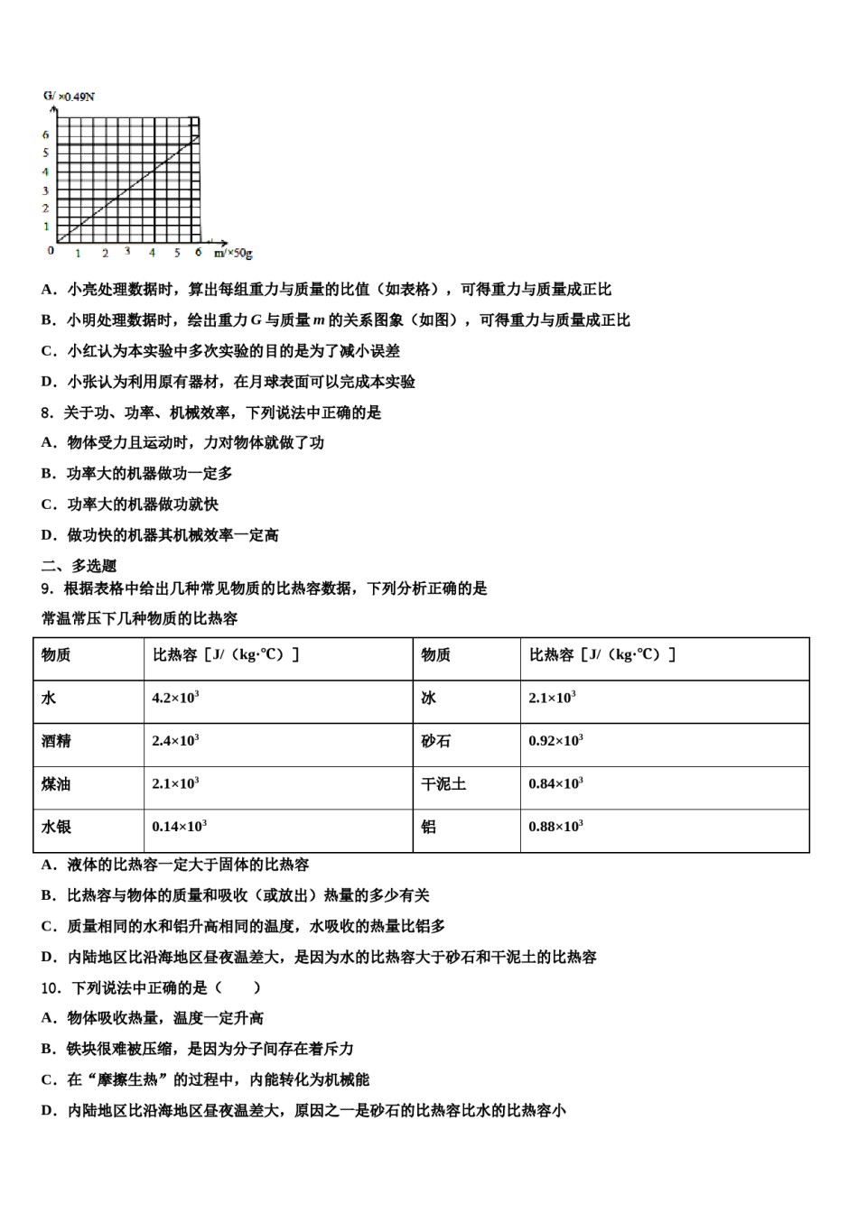 湖南省怀化市会同一中学、溆浦一中学2023-2024学年八年级物理第二学期期末学业水平测试试题含解析.doc_第3页