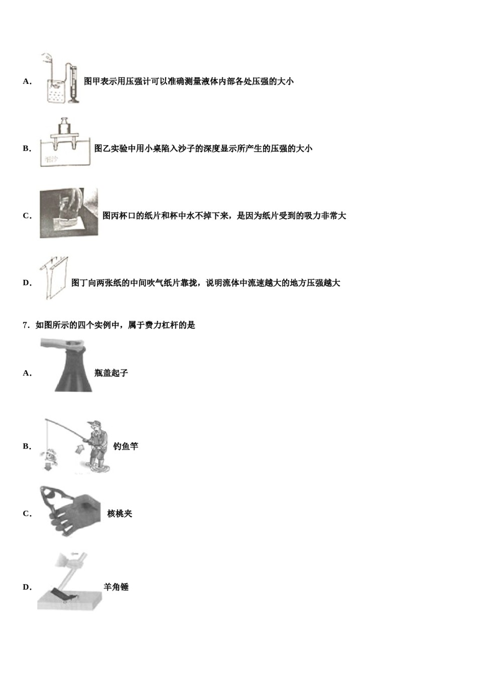 湖南省涟源市六亩塘中学2024年物理八下期末复习检测试题含解析.doc_第2页