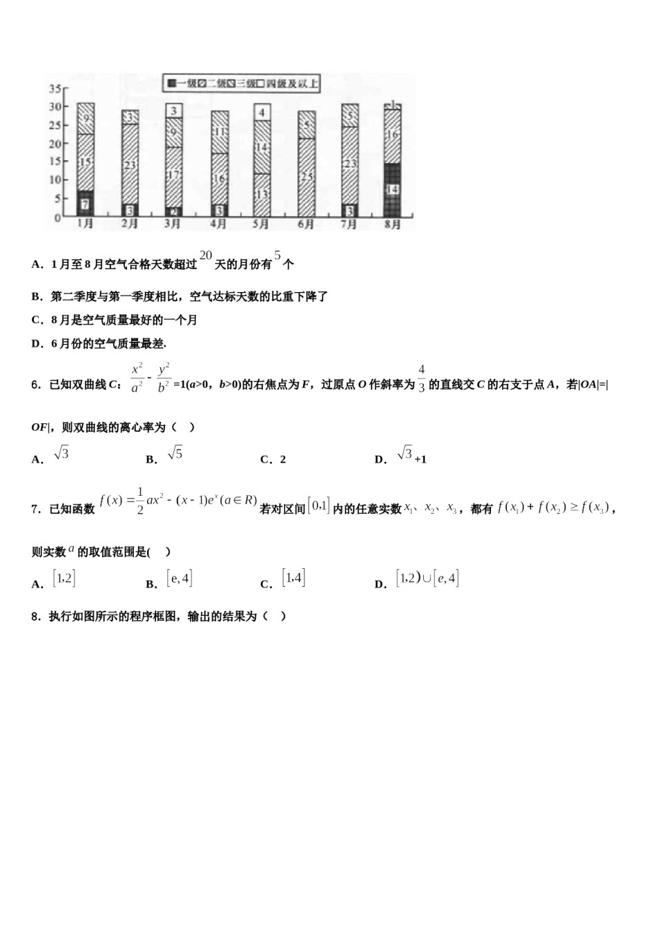 2023-2024学年河北省秦皇岛市重点中学高考全国统考预测密卷数学试卷含解析.doc_第2页