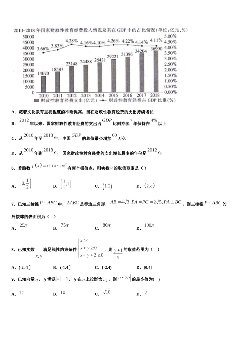 2023-2024学年湖南省邵阳市邵东县第四中学高考数学一模试卷含解析.doc_第2页