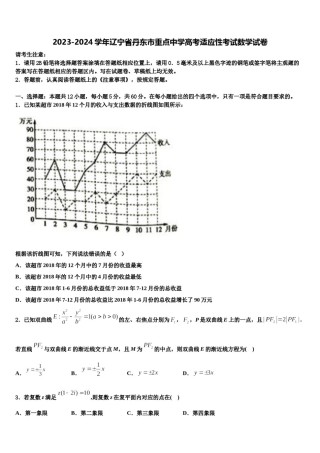 2023-2024学年辽宁省丹东市重点中学高考适应性考试数学试卷含解析.doc