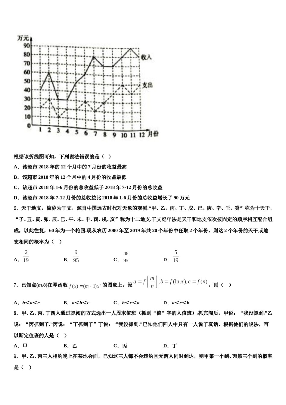 2023-2024学年辽宁省葫芦岛市普通高中高三一诊考试数学试卷含解析.doc_第2页