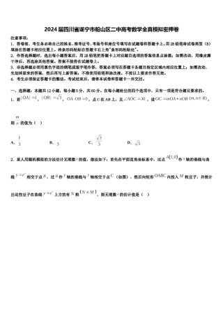 2024届四川省遂宁市船山区二中高考数学全真模拟密押卷含解析.doc