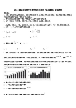 2024届山东省邹平双语学校三区高三（最后冲刺）数学试卷含解析.doc