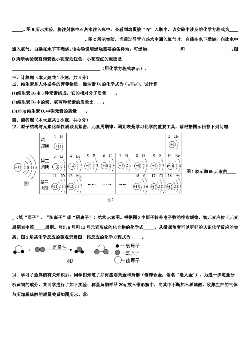 2023-2024学年【全国百强校首发】湖南省师范大附属中学中考联考化学试题含解析.doc_第3页