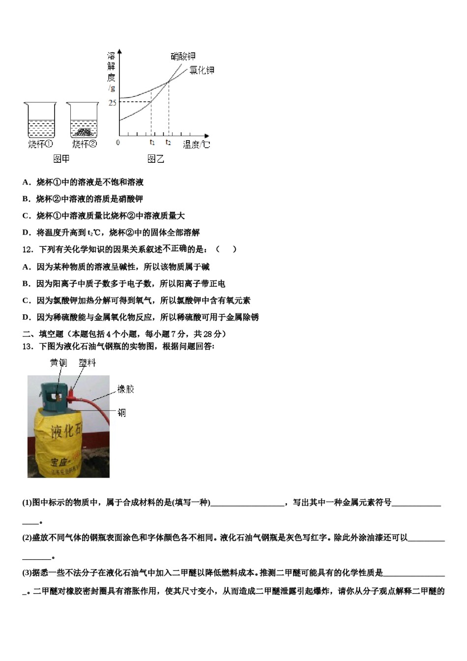 2023-2024学年三明市重点中学十校联考最后化学试题含解析.doc_第2页