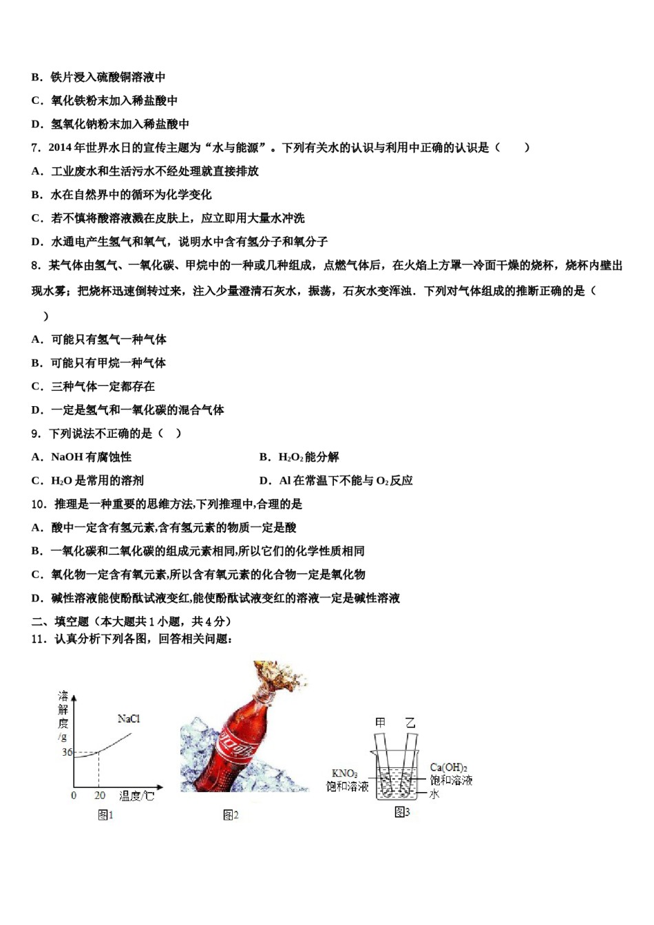 2023-2024学年上海市浦东新区南片联合体中考化学考前最后一卷含解析.doc_第2页