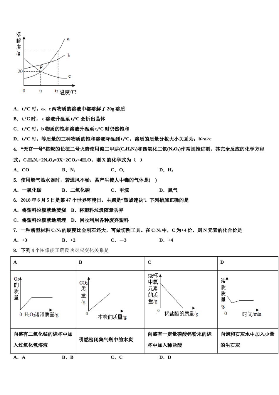 2023-2024学年云南省曲靖市重点名校中考三模化学试题含解析.doc_第2页
