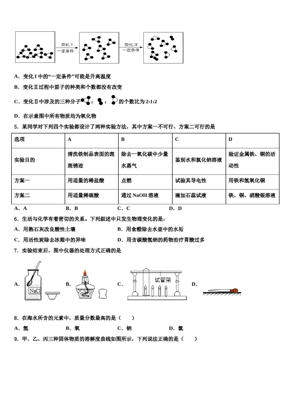 2023-2024学年仙桃市西流河镇初级中学中考化学模拟试题含解析.doc_第2页