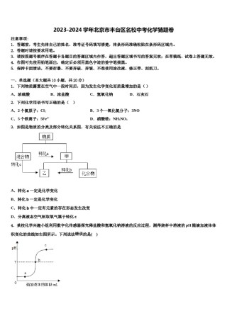 2023-2024学年北京市丰台区名校中考化学猜题卷含解析.doc