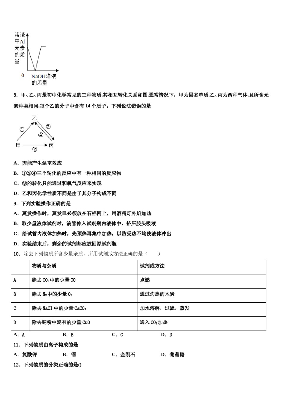 2023-2024学年北京市师达中学中考三模化学试题含解析.doc_第3页
