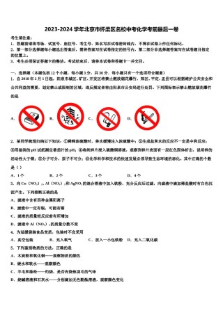 2023-2024学年北京市怀柔区名校中考化学考前最后一卷含解析.doc