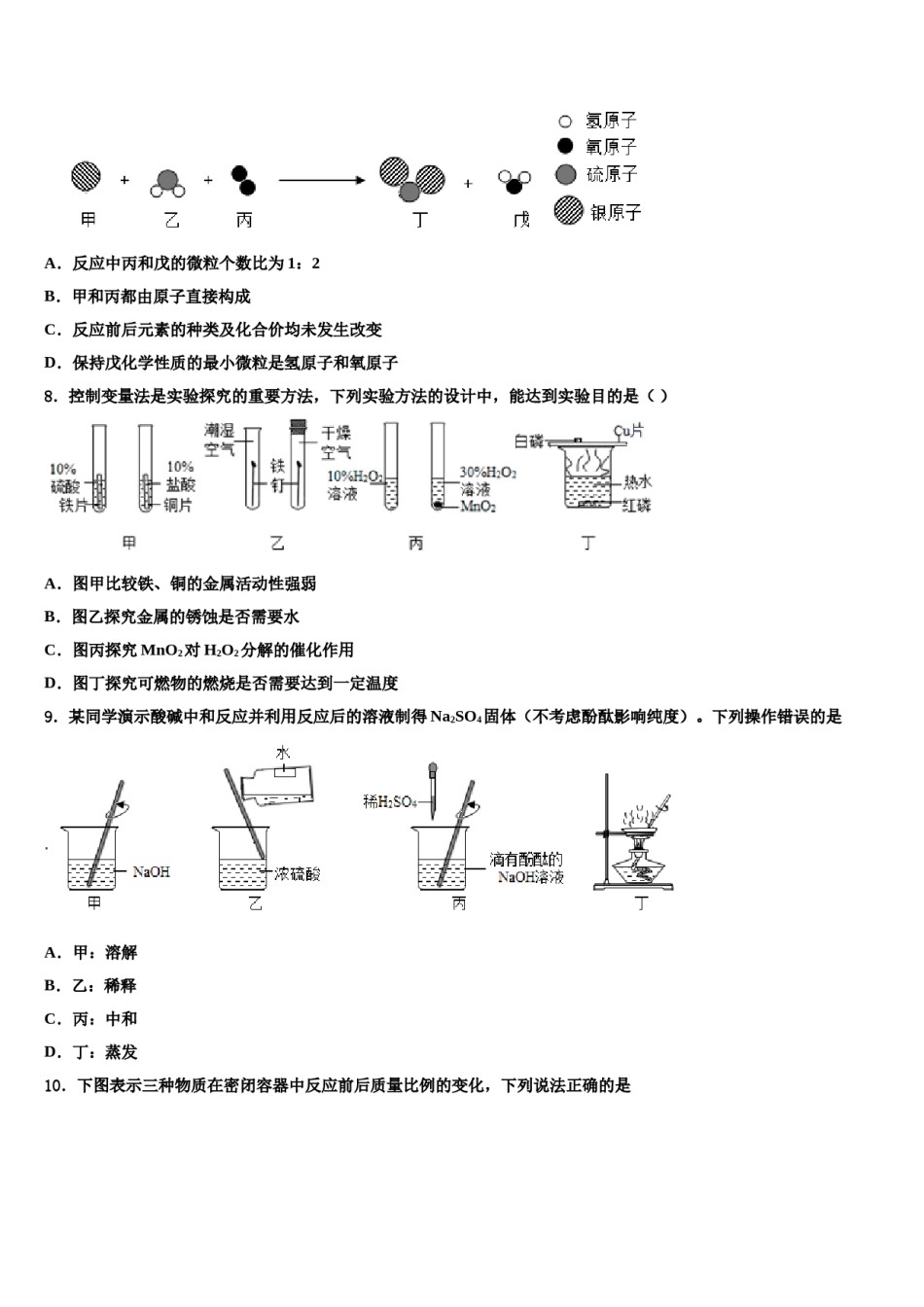 2023-2024学年吉林省农安县中考化学模拟预测题含解析.doc_第2页