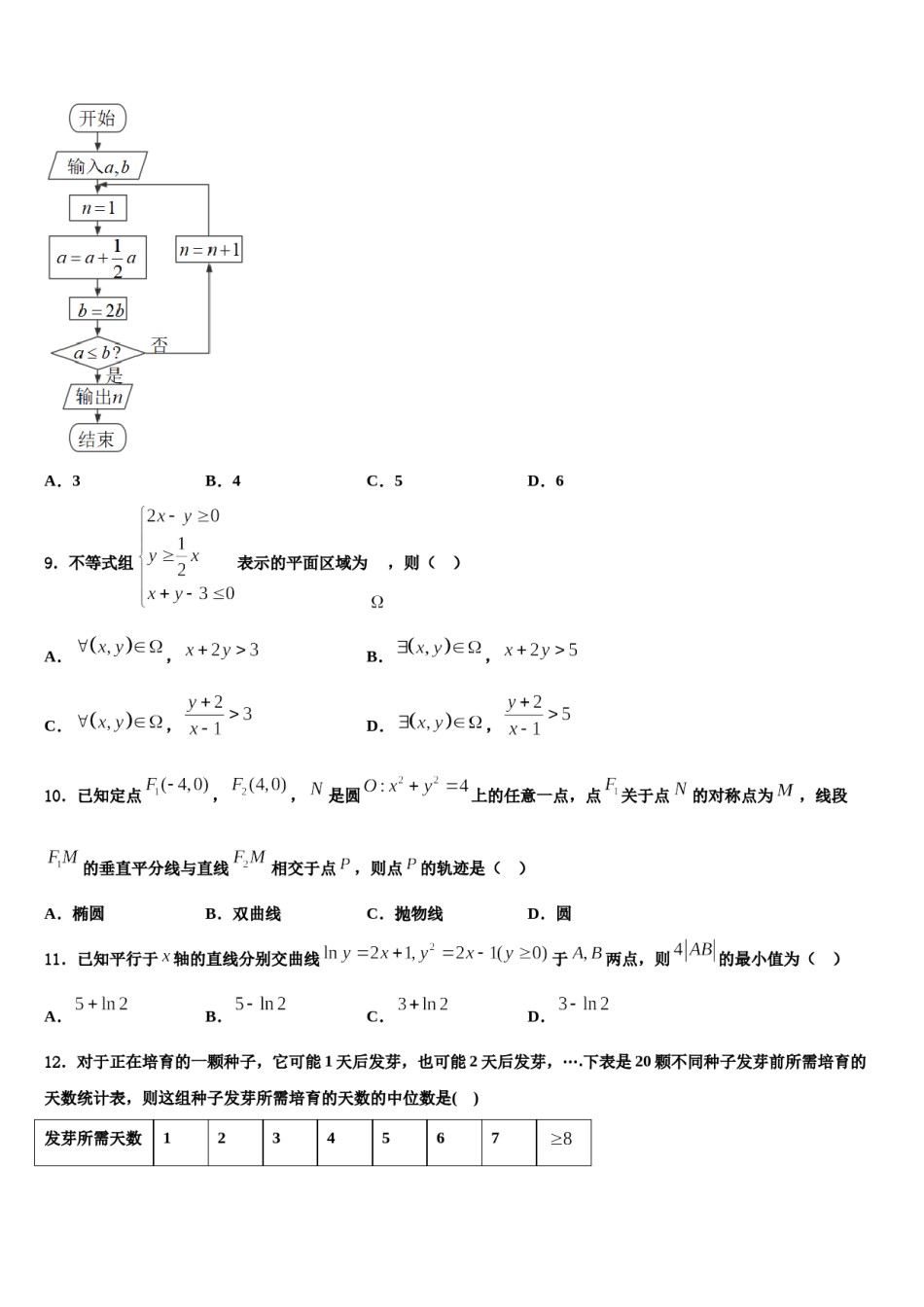 2024届河南省重点高中高考压轴卷数学试卷含解析.doc_第3页