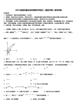 2024届湖北省松滋市第四中学高三（最后冲刺）数学试卷含解析.doc