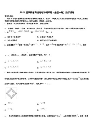 2024届陕西省商洛高考冲刺押题（最后一卷）数学试卷含解析.doc