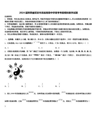2024届陕西省延安市吴起高级中学高考考前模拟数学试题含解析.doc