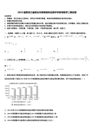 2024届黑龙江省绥化市绥棱县林业局中学高考数学二模试卷含解析.doc