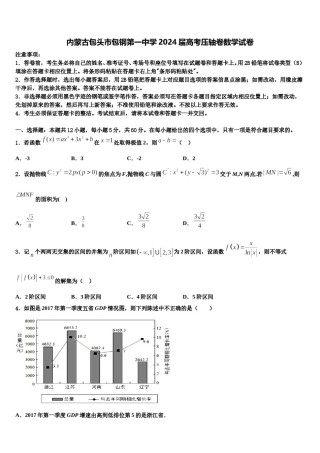 内蒙古包头市包钢第一中学2024届高考压轴卷数学试卷含解析.doc