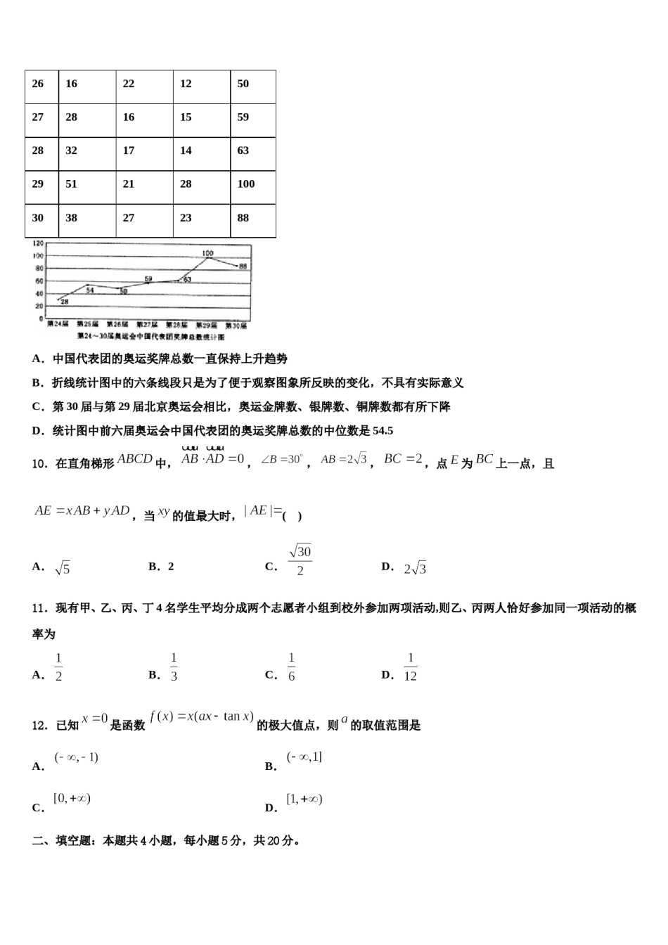 唐徕回民中学2024届高考全国统考预测密卷数学试卷含解析.doc_第3页
